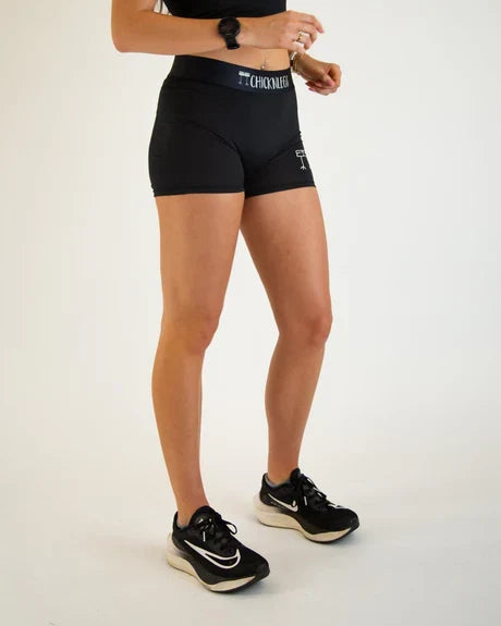 Women's Black 3" Compression Running Shorts