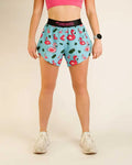 Women's Blue Flames 4" Split Running Shorts