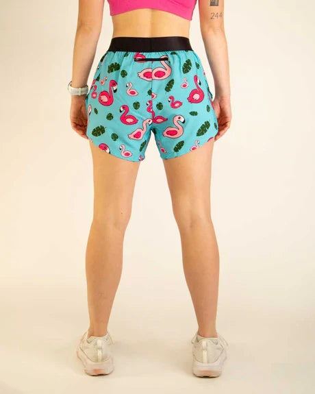 Women's Blue Flames 4" Split Running Shorts