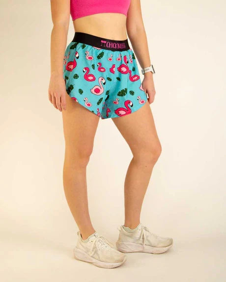 Women's Blue Flames 4" Split Running Shorts