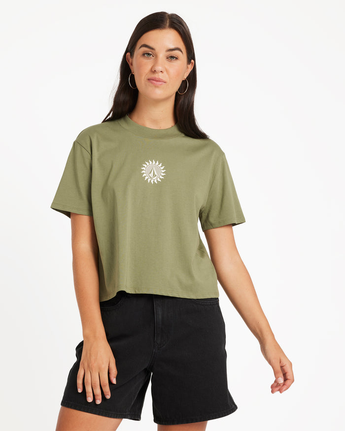 Womens Dial Crop Tee