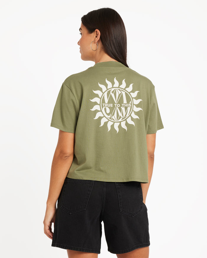 Womens Dial Crop Tee
