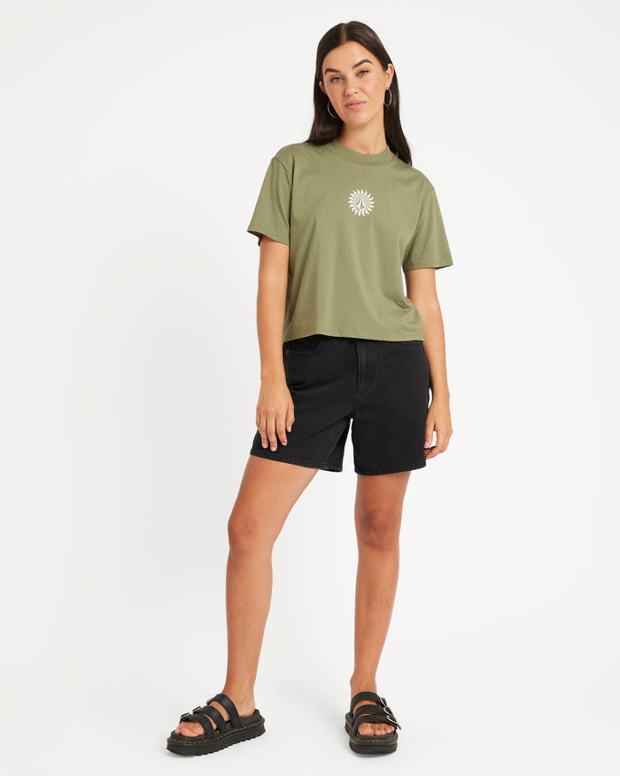 Womens Dial Crop Tee