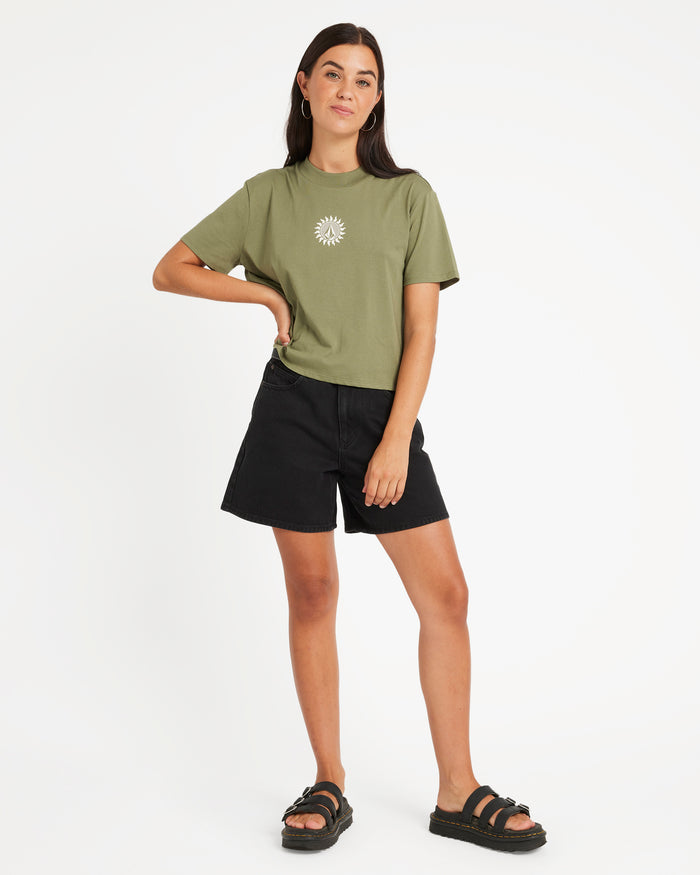 Womens Dial Crop Tee