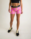 Women's Hot Pink Bolts 3" Compression Running Shorts