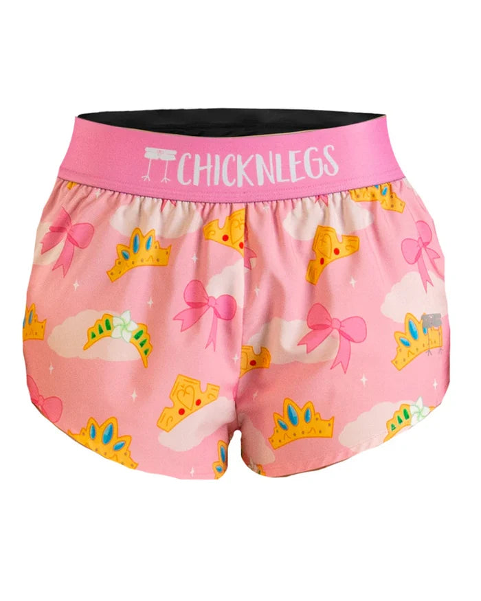 Women's Princess Tiara 1.5" Split Running Shorts