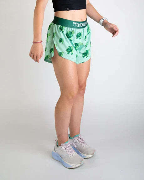 Women's Sea Turtles 4" Split Running Shorts