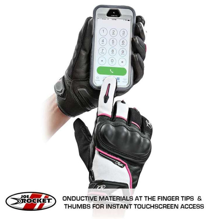 Women's Super Moto Black/ White / Pink: Features:

Goatskin leather and Stretch Span/Poly construction
Drum dyed goatskin lea