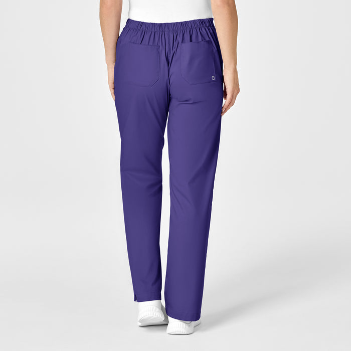 WonderWORK Women's Flare Leg Scrub Pant Grape back view