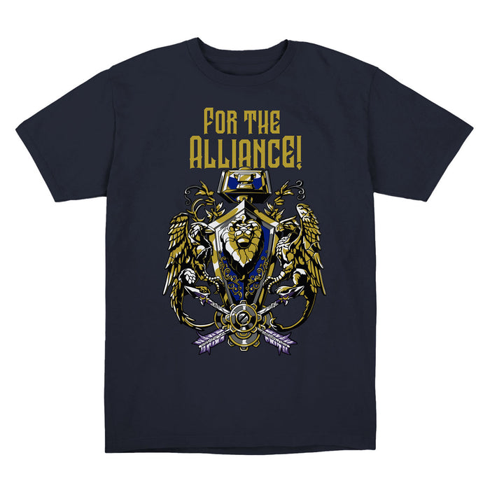 World of Warcraft Alliance Crest Blue T-Shirt - Front View