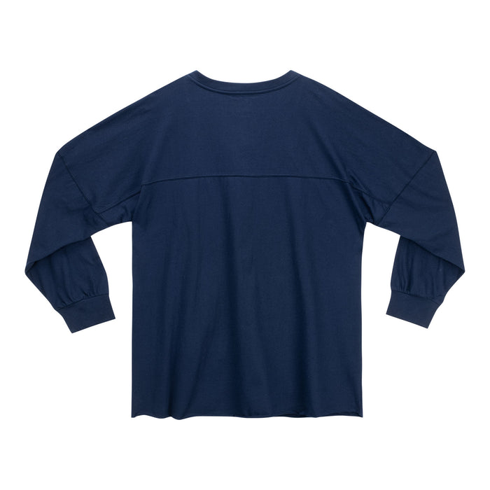 World of Warcraft Alliance Logo Women's Blue Long Sleeve T-Shirt - Back View