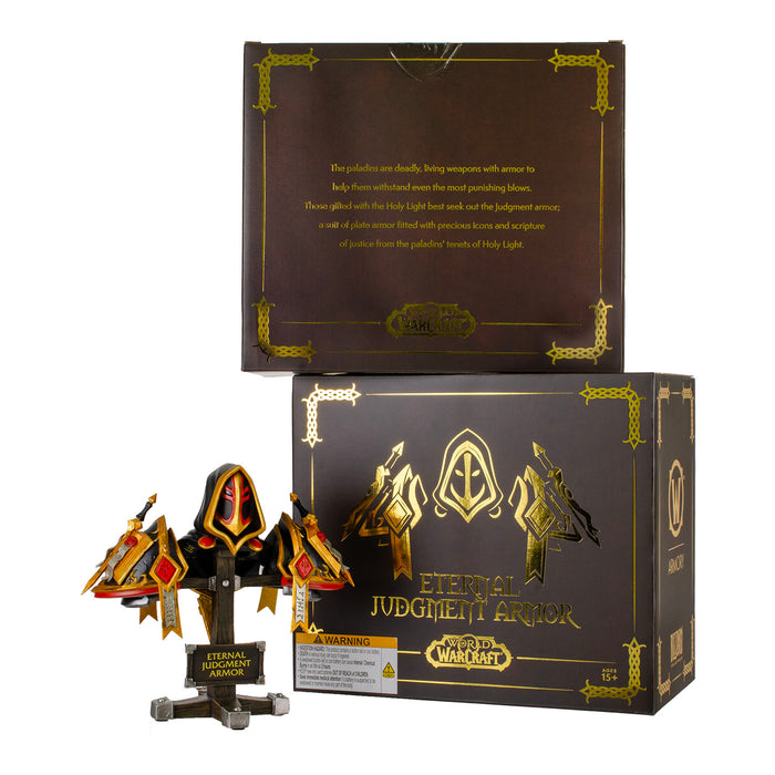 World of Warcraft Judgement Helm & Pauldron Replica - Product and Package Front and Back View