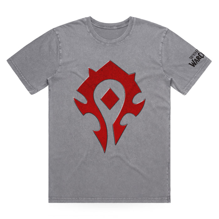 World of Warcraft Horde Icon Grey T-Shirt - Front View