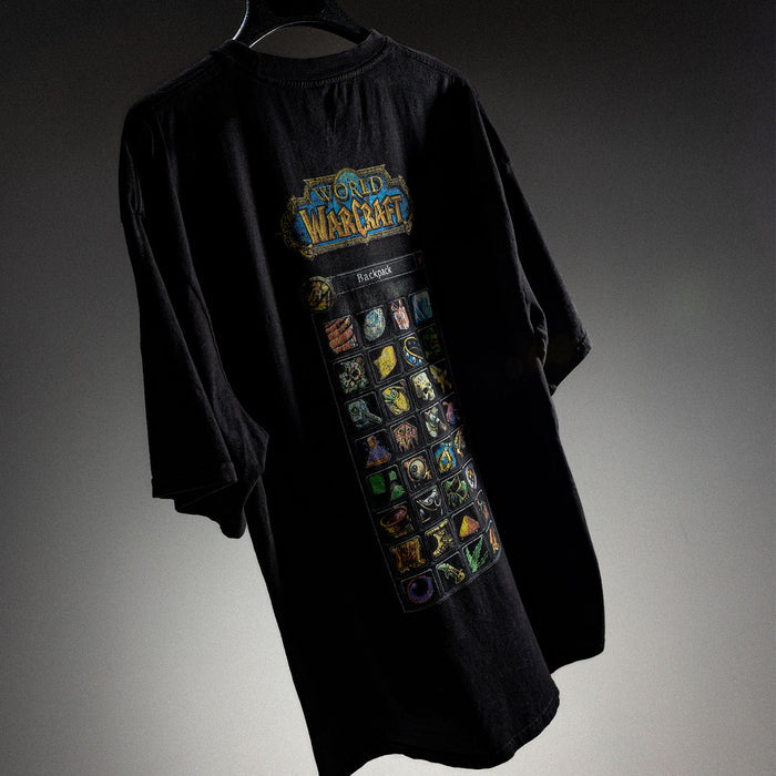World of Warcraft How Big is Your Sack Black T-Shirt - Back View Hanging Up