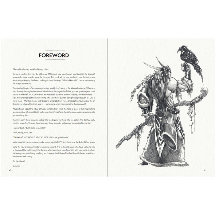 World of Warcraft: How to Draw Heroes & Villains Book - Foreword View