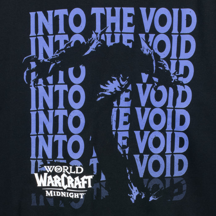 World of Warcraft: Midnight Void Black Crewneck Sweatshirt - Close Up View