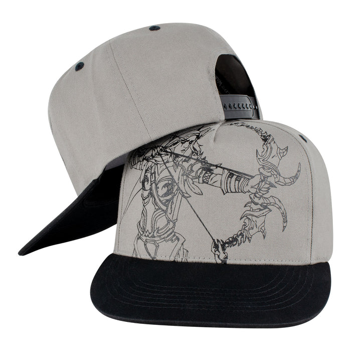World of Warcraft Sylvanas Sketch Snapback Hat - Front and Side View