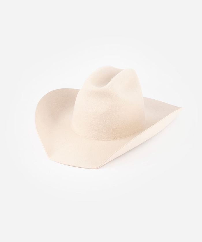 Beige cowboy hat on a white background #color_cream