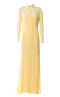 Gucci Yellow Silk Maxi Shirt Dress - Runway Catalog