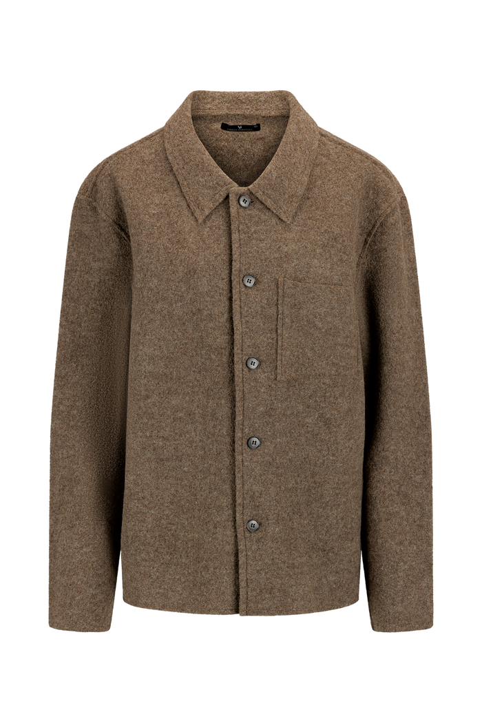 Urban Pioneers Male Zeno Wool shirt OVERSHIRT BROWN