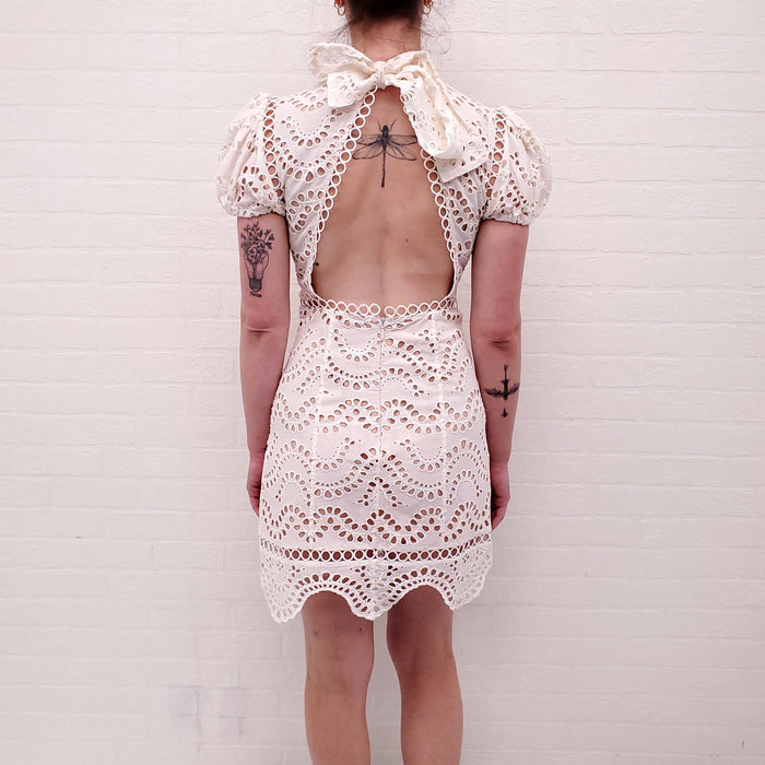ZIMMERMANN WHITE EYELET DRESS - SIZE 1 (US 4)