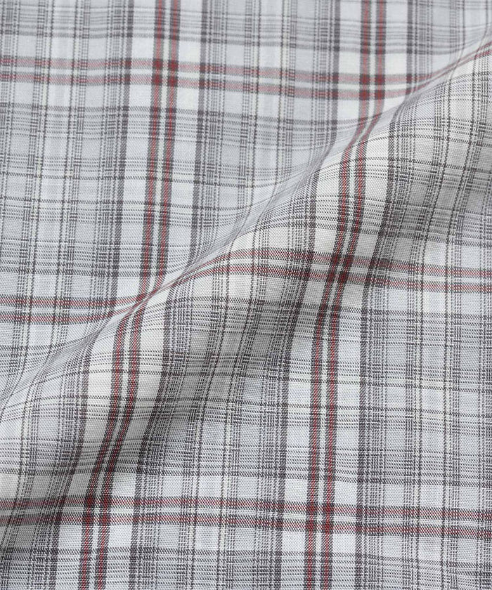 Gramicci natural shadow plaid Zip-Up Garage Jacket fabric swatch.