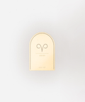 Gold 'Aries' zodiac sign plaque on a light gray background #color_gold